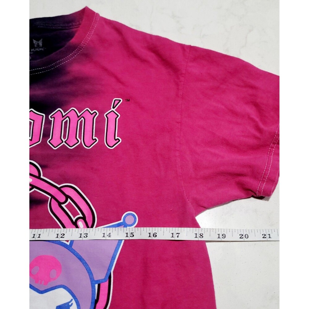 Kuromi & My Melody By Sanrio Pink & Black Tye Dye T Shirt Size M Hello Kitty EUC - Picture 3 of 6